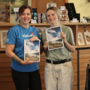 Nelson Visitor Centre staff with NKLT guide