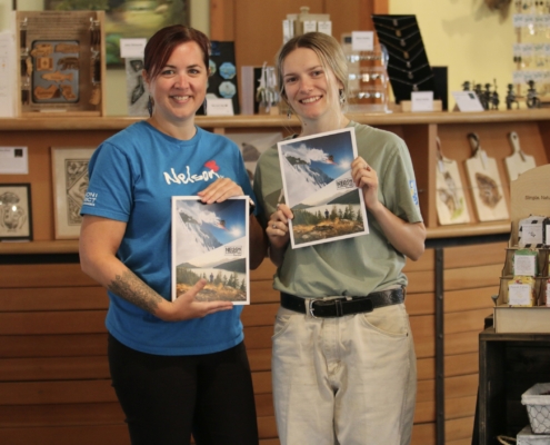 Nelson Visitor Centre staff with NKLT guide