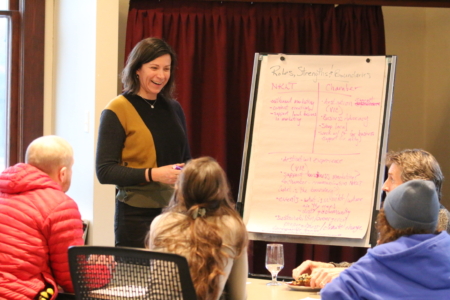 NDCC President Rebeckah Hornung at the meeting between NKLT and the Chamber in January 2026