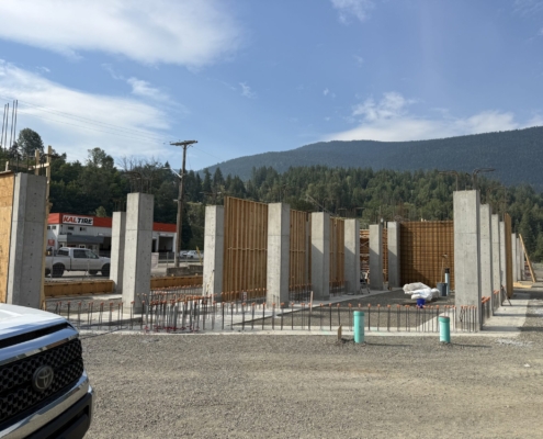 Construction progress at Railtown Flats housing project in late-July