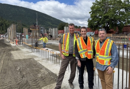 Core Railtown Housing team at the construction site.